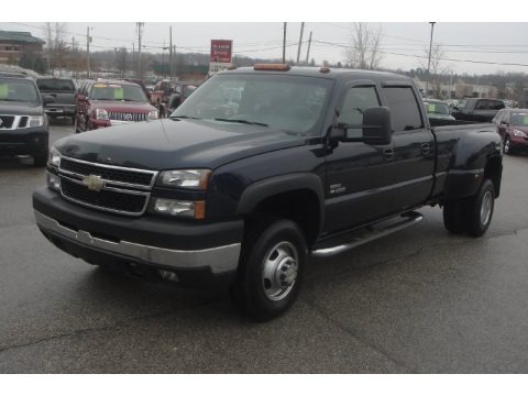Dark Blue Metallic 2006 Chevrolet Silverado 3500 LT Crew Cab 4x4 Dually