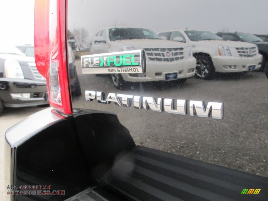 2011 Escalade ESV Platinum AWD - Black Raven / Cocoa/Light Linen Tehama Leather photo #12