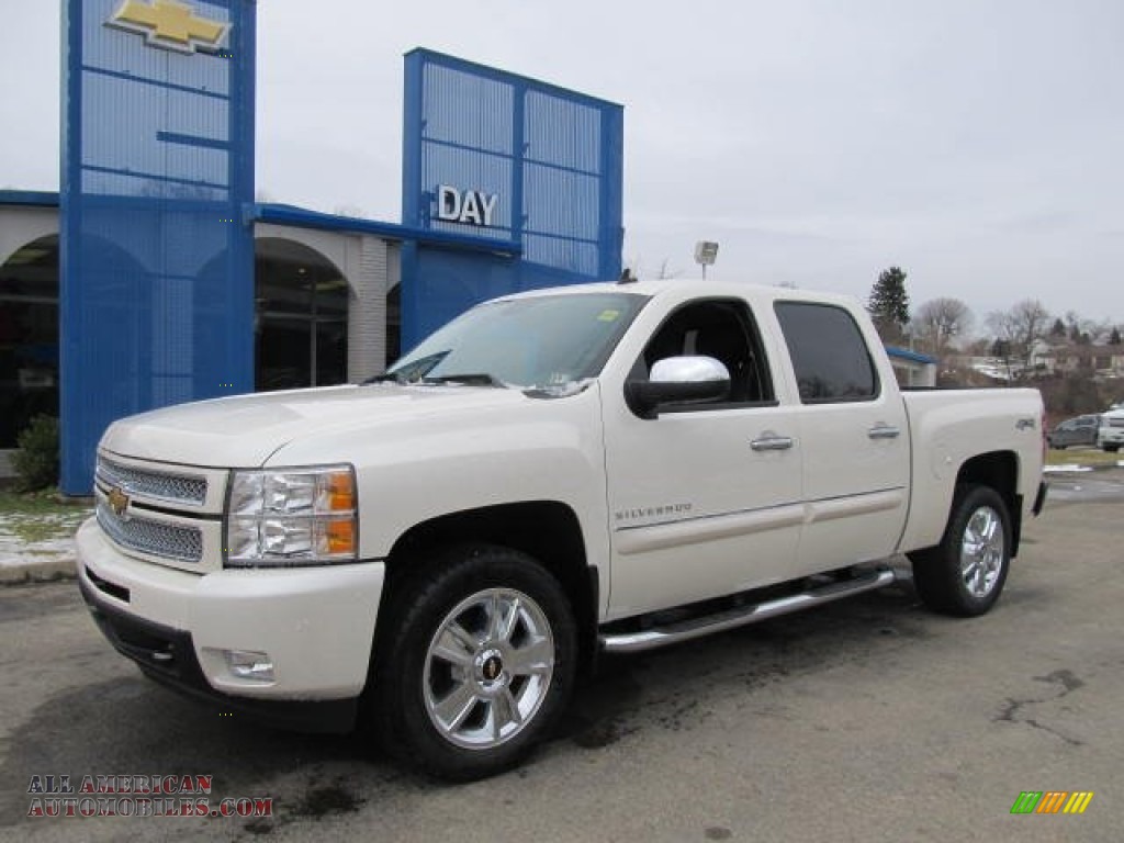 2012 Chevrolet Silverado 1500 Ltz Crew Cab 4x4 In White Diamond Tricoat 205072 All American