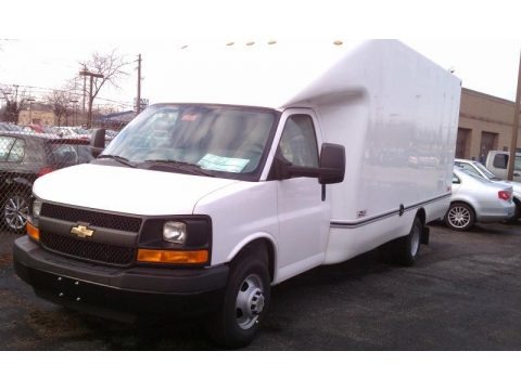 Summit White 2012 Chevrolet Express Cutaway 3500 Commercial Moving Truck