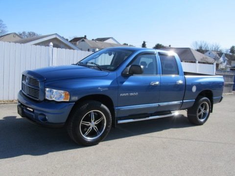Atlantic Blue Pearl 2004 Dodge Ram 1500 Laramie Quad Cab 4x4