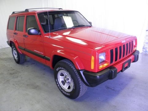 Flame Red 2001 Jeep Cherokee Sport 4x4