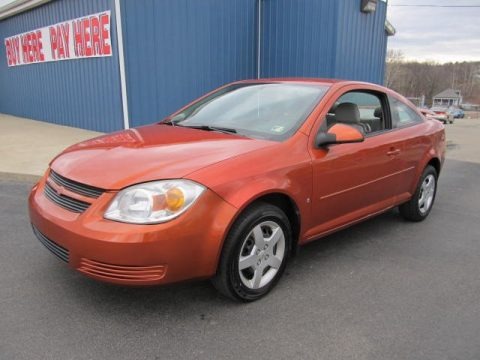 Sunburst Orange Metallic 2007 Chevrolet Cobalt LT Coupe