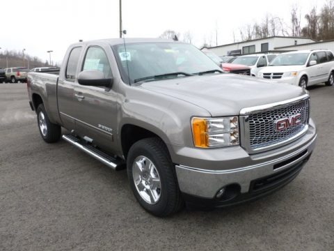 Steel Gray Metallic 2012 GMC Sierra 1500 SLT Extended Cab 4x4