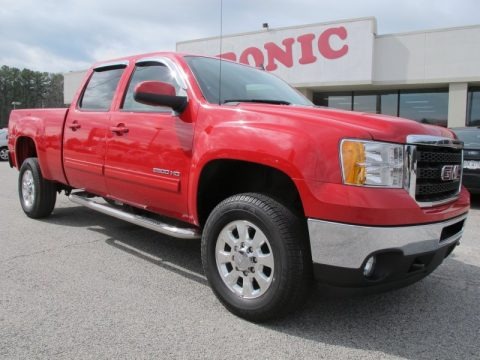 Fire Red 2011 GMC Sierra 2500HD SLT Crew Cab