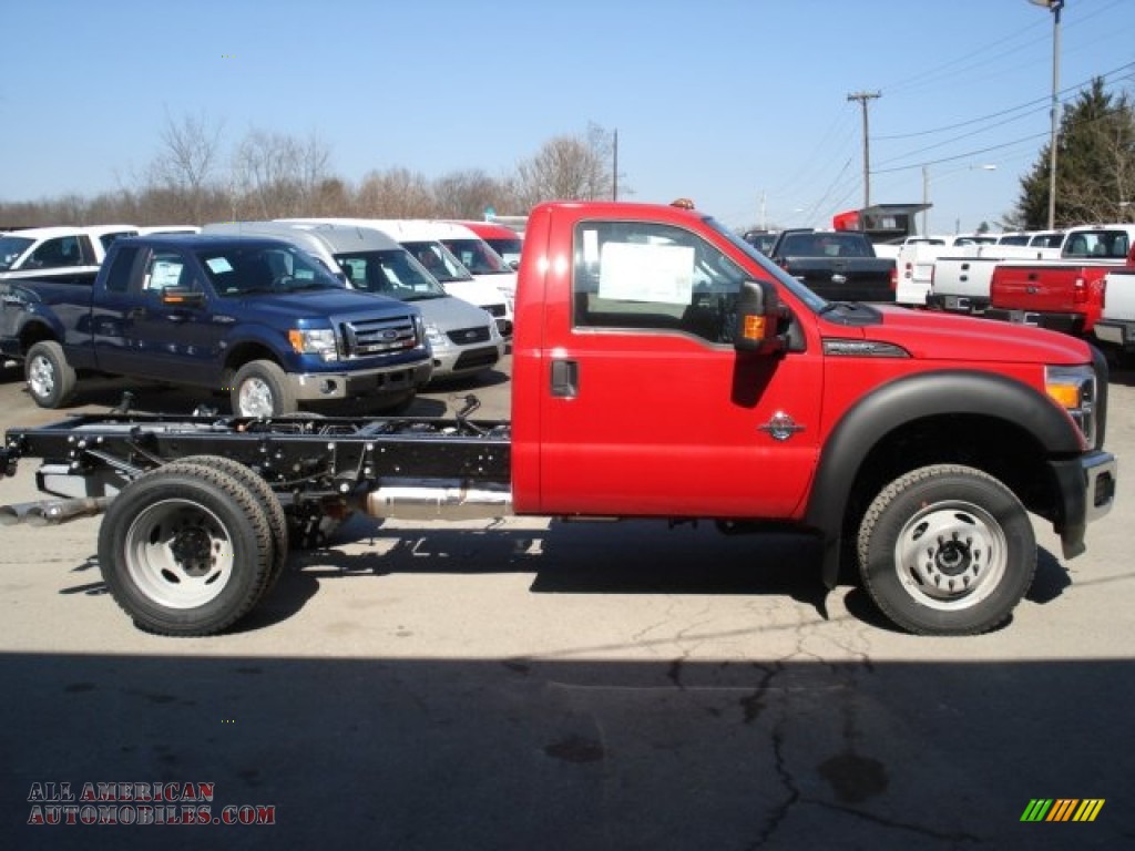Vermillion Red / Steel Ford F550 Super Duty XL Regular Cab 4x4 Chassis