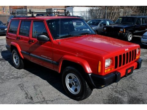 Flame Red 2001 Jeep Cherokee Sport 4x4