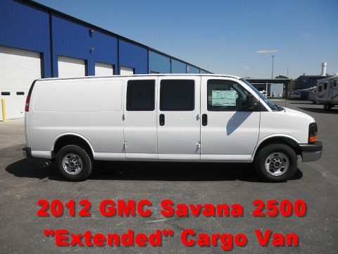 Summit White 2012 GMC Savana Van 2500 Extended Cargo