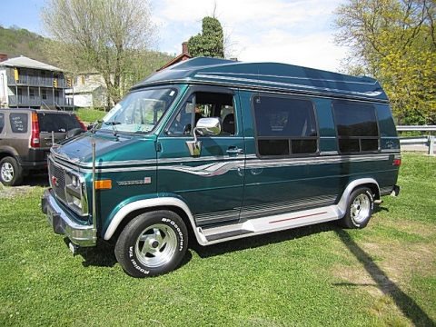 Emerald Green Metallic 1995 GMC Vandura G2500 Conversion Van Emerald Green Metallic 1995 GMC Vandura G2500 Conversion Van