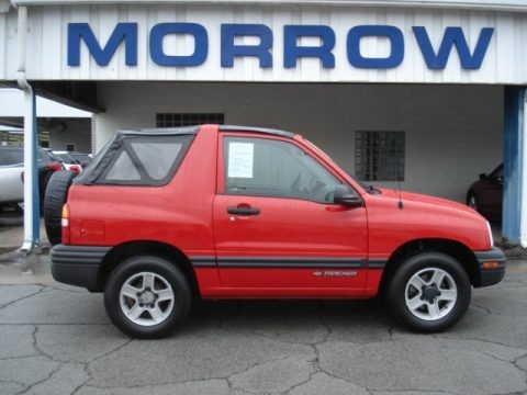 Wildfire Red 2003 Chevrolet Tracker 4WD Convertible