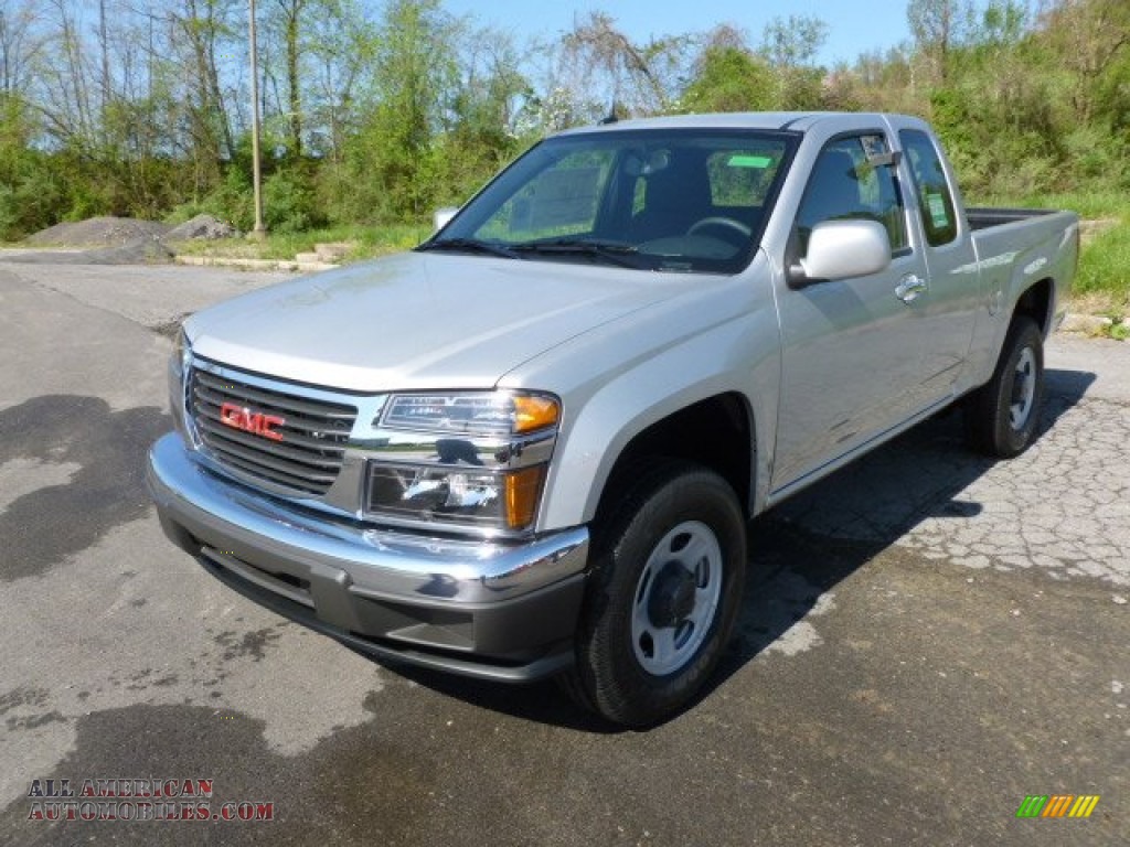 2012 GMC Canyon Work Truck Extended Cab 4x4 in Pure Silver Metallic