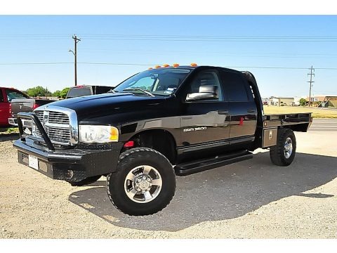 Black 2004 Dodge Ram 3500 SLT Quad Cab 4x4 Chassis Black 2004 Dodge Ram 3500 SLT Quad Cab 4x4 Chassis