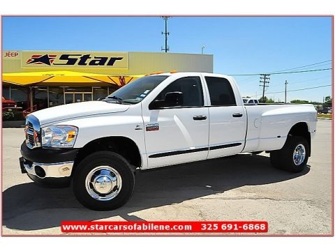Bright White 2009 Dodge Ram 3500 SLT Quad Cab 4x4 Dually Bright White 2009 Dodge Ram 3500 SLT Quad Cab 4x4 Dually