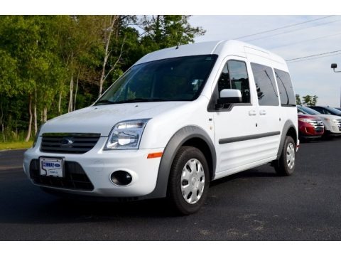 Frozen White 2011 Ford Transit Connect XLT Premium Passenger Wagon