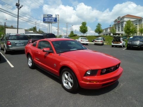 Torch Red 2007 Ford Mustang V6 Deluxe Coupe Torch Red Dark Charcoal