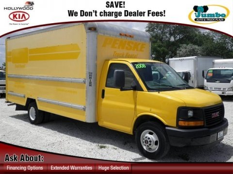 Yellow 2008 GMC Savana Cutaway 3500 Commercial Moving Truck Yellow 2008 GMC Savana Cutaway 3500 Commercial Moving Truck