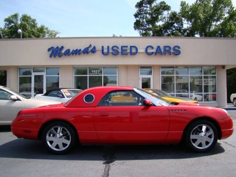 Torch Red 2002 Ford Thunderbird Premium Roadster Torch Red 2002 Ford Thunderbird Premium Roadster