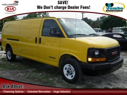 Yellow 2006 GMC Savana Van 2500 Extended Cargo