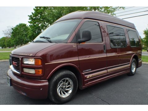 Dark Toreador Red Metallic 1999 GMC Savana Van G1500 Passenger Conversion