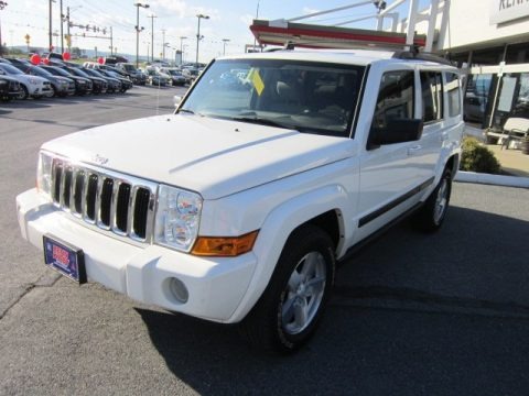 Stone White 2008 Jeep Commander Sport 4x4