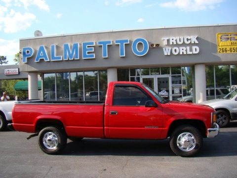 Fire Red 2000 GMC Sierra 2500 SL Regular Cab