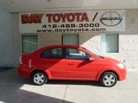 Victory Red 2010 Chevrolet Aveo LT Sedan