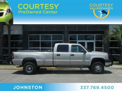 Silver Birch Metallic 2005 Chevrolet Silverado 3500 LS Crew Cab 4x4 Dually