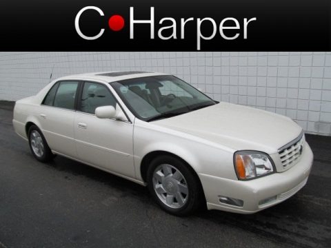 White Diamond Pearl 2002 Cadillac DeVille DTS