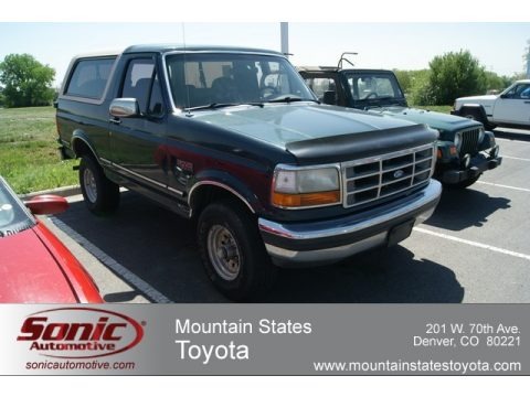 Dark Tourmaline Metallic 1992 Ford Bronco XLT 4x4