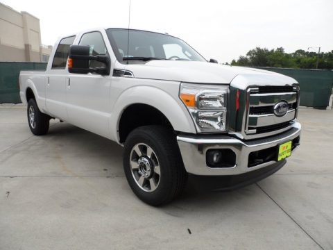 White Platinum Metallic Tri-Coat 2012 Ford F250 Super Duty Lariat Crew Cab 4x4