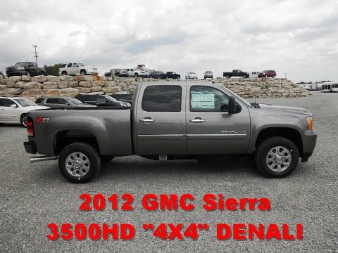 Steel Gray Metallic 2012 GMC Sierra 3500HD Denali Crew Cab 4x4