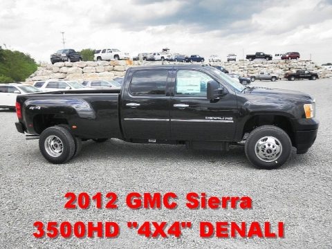 Onyx Black 2012 GMC Sierra 3500HD Denali Crew Cab 4x4 Dually