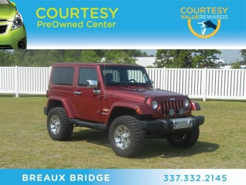 Deep Cherry Red Crystal Pearl 2011 Jeep Wrangler Sahara 4x4