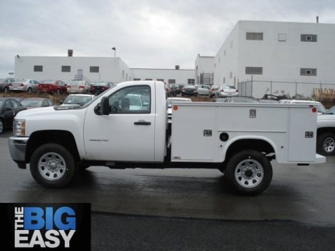 Summit White 2012 Chevrolet Silverado 3500HD WT Regular Cab 4x4 Utility Truck