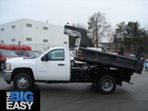Summit White 2012 Chevrolet Silverado 3500HD WT Regular Cab 4x4 Dump Truck