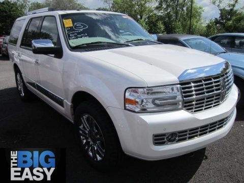 White Platinum Metallic Tri-Coat 2010 Lincoln Navigator 4x4