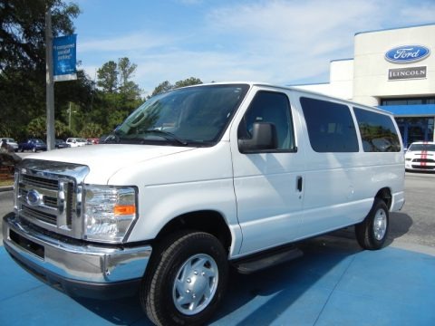 Oxford White 2012 Ford E Series Van E350 XLT Passenger
