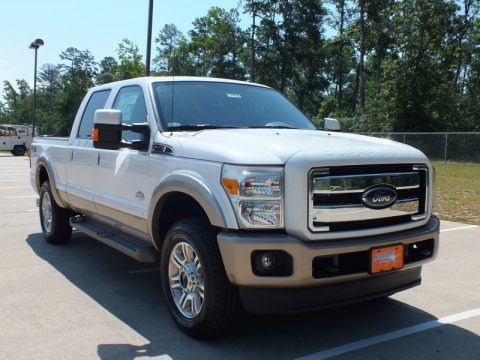 White Platinum Metallic Tri-Coat 2012 Ford F250 Super Duty King Ranch Crew Cab 4x4