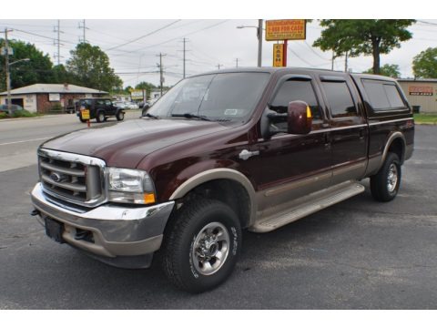 Dark Toreador Red Metallic 2004 Ford F250 Super Duty King Ranch Crew Cab 4x4