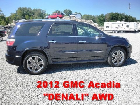 Deep Blue Metallic 2012 GMC Acadia Denali AWD