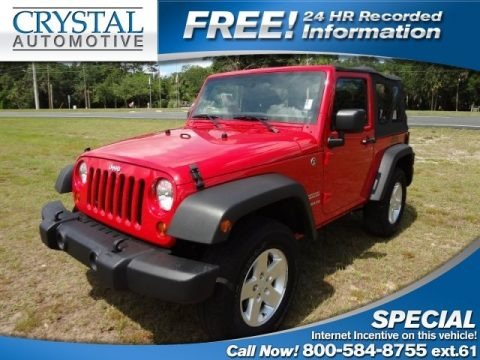 Flame Red 2011 Jeep Wrangler Sport 4x4