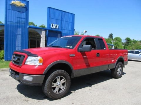 Bright Red 2005 Ford F150 XLT SuperCab 4x4