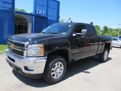Black 2012 Chevrolet Silverado 2500HD LT Extended Cab 4x4