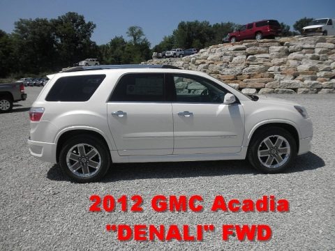 White Diamond Tricoat 2012 GMC Acadia Denali