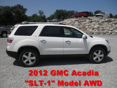 Summit White 2012 GMC Acadia SLT AWD