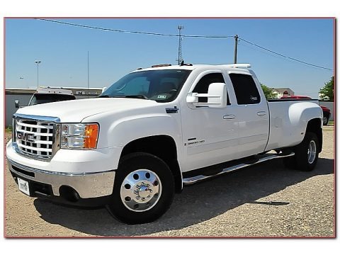 Summit White 2008 GMC Sierra 3500HD SLE Crew Cab Dually