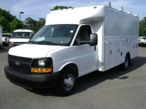 Summit White 2012 Chevrolet Express Cutaway 3500 Commercial Utility Truck