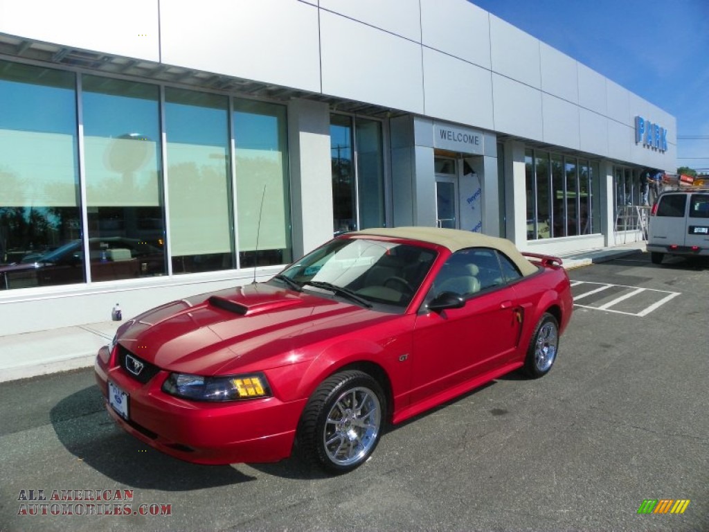 Laser Red Metallic / Medium Parchment Ford Mustang GT Convertible