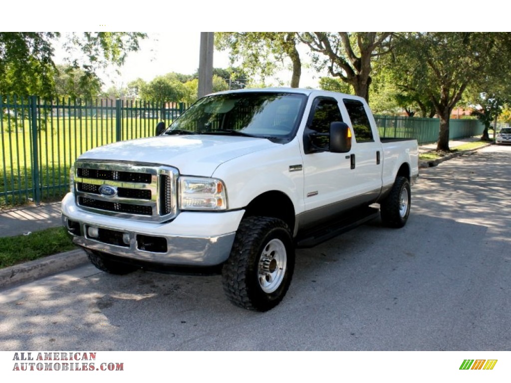 2006 Ford F250 Super Duty Lariat Crew Cab 4x4 In Oxford White Photo #53 