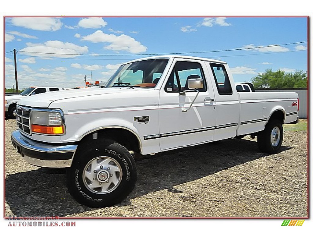 1995 Ford F250 XLT Extended Cab 4x4 in Oxford White B10644 All